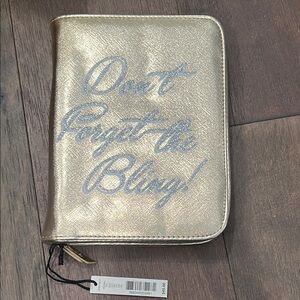 Gold Glittery Jewlery Organizer with Silver Text